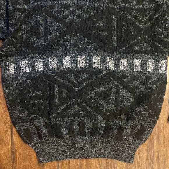 Vintage XSTATX Mens Crewneck Black/White/Gray Cozy Pullover Sweater-Sz XL - Picture 3 of 11